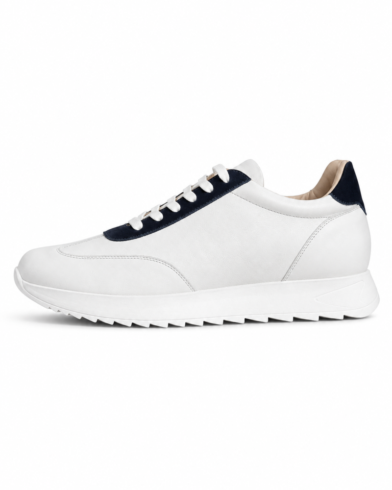 Zenti Albo White calzado elevador para hombre con elevación interna de 6 cm