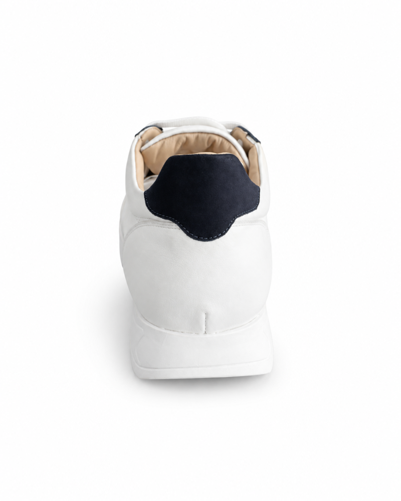 Zenti Albo White calzado elevador para hombre con elevación interna de 6 cm